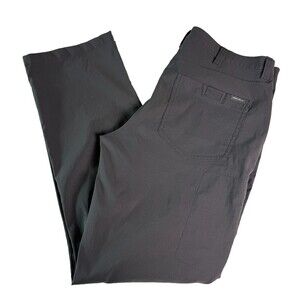 Eddie Bauer Men's Performance Tech Chino Pants Sz 36x32 Straight Dark Gray Smoke